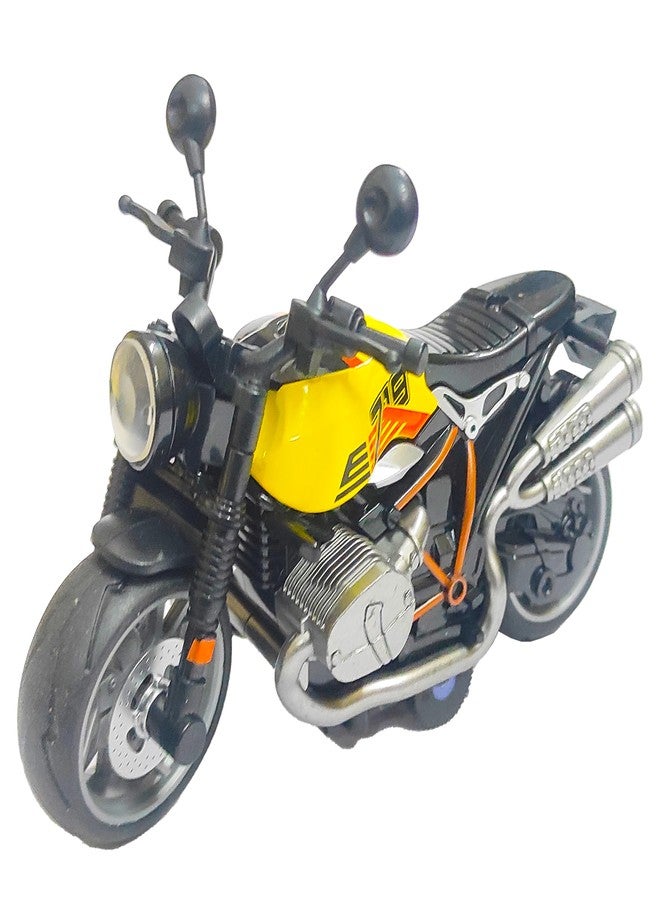 VGRASSP 1:14 Scale Model Pull Back Action Die Cast Superbike Toy Vehicle for Kids - Rubber Tyres, Detailed Exterior Sports Motorcycle Toy - L 12 X B 6 X H 8 CM (Color As Per Stock) (Cruiser Bike) - Image 1
